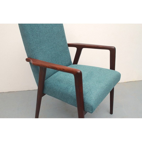 Image 1 of Fauteuil vintage en teck et tissu, 1960
