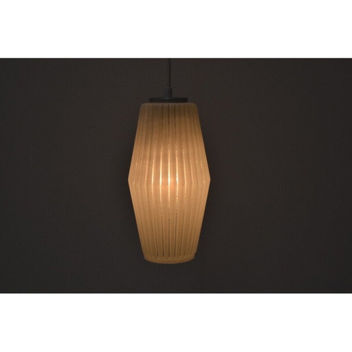 Suspension en verre vintage, tchèque 1960