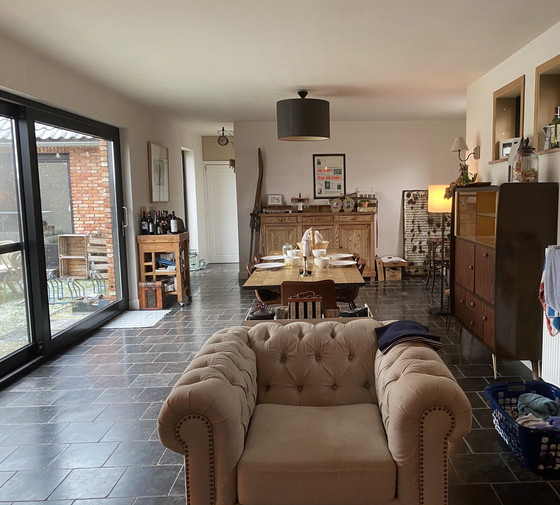 Image 1 of Buffet Vintage Living Room Wood With Gold Legs.