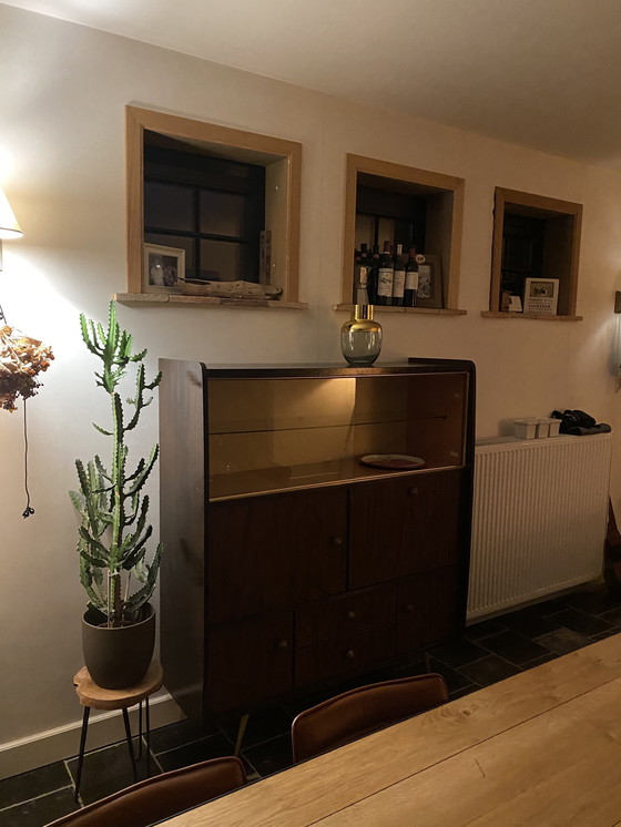 Image 1 of Buffet Vintage Living Room Wood With Gold Legs.