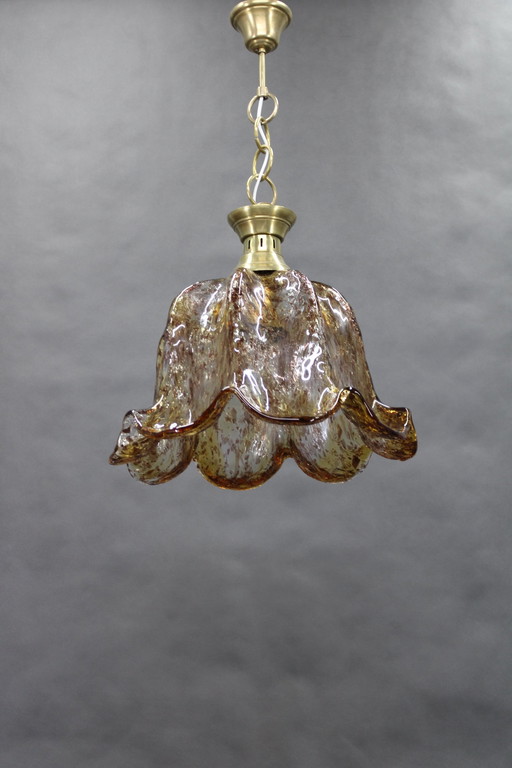 Grande lampe suspendue en verre de Murano des années 1980, Italie