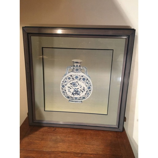 Poterie vintage Ming peinte à la main