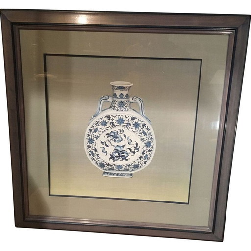 Poterie vintage Ming peinte à la main