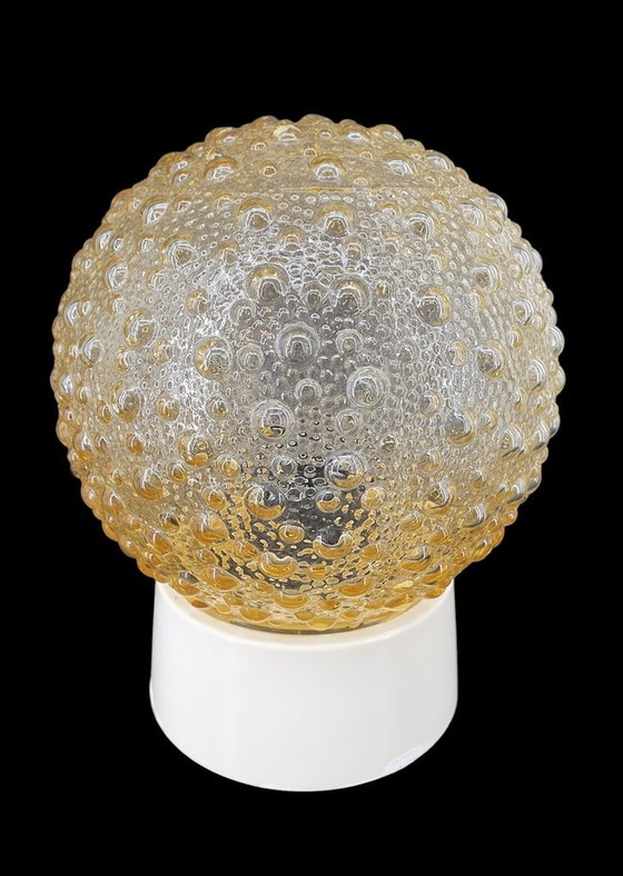 Image 1 of 2116 Plafonnier Vintage Amber Gold