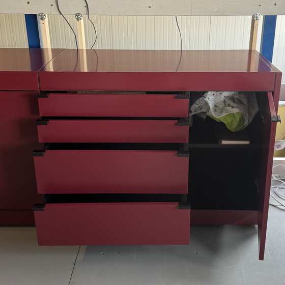 Image 1 of Pastoe Sideboard L-Series Wine red