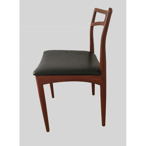 Image 1 of Ensemble de 4 chaises vintage en teck Inc. par Johannes Andersen, Danemark