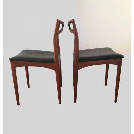 Image 1 of Ensemble de 4 chaises vintage en teck Inc. par Johannes Andersen, Danemark