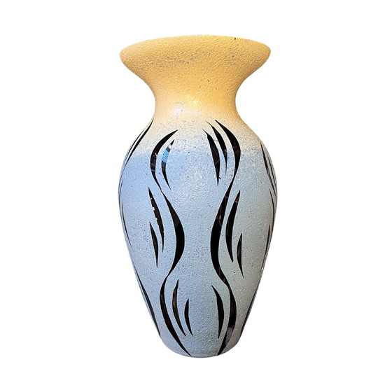 Image 1 of Vase de style New Look en verre Hyalite, Allemagne, années 1970.