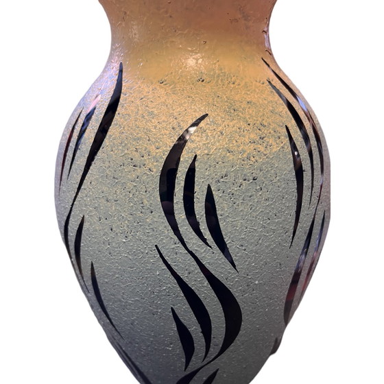 Image 1 of Vase de style New Look en verre Hyalite, Allemagne, années 1970.