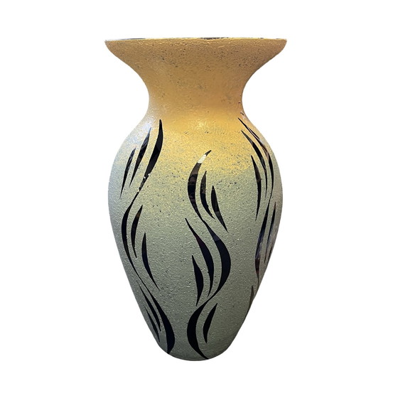 Image 1 of Vase de style New Look en verre Hyalite, Allemagne, années 1970.