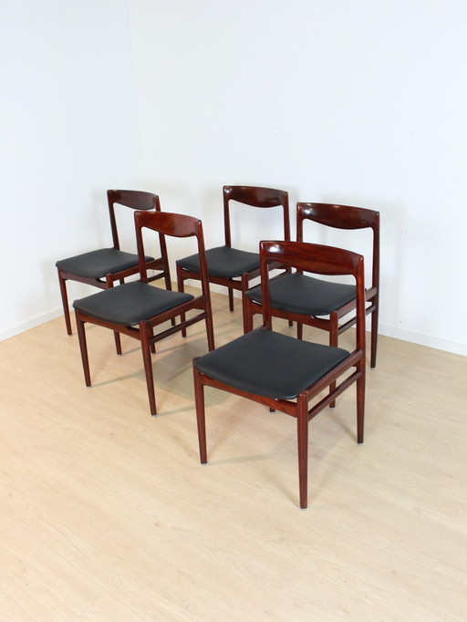 5X Chaises de salle à manger Lübke