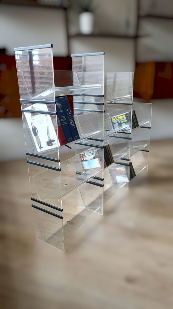 Image 1 of Système d'étagères modulaires en plexiglas 11 pièces 1990
