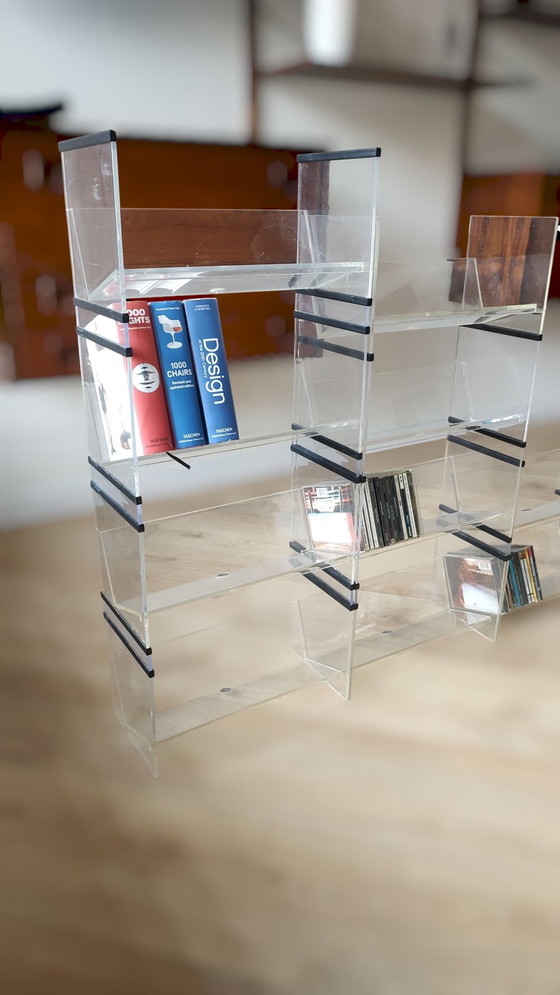 Image 1 of Système d'étagères modulaires en plexiglas 11 pièces 1990