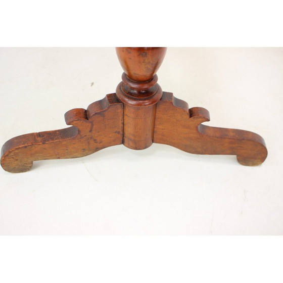 Image 1 of Table de couture vintage en bois massif et placage, 1895