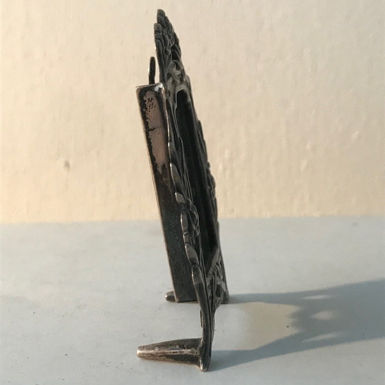 Image 1 of Mini cadre photo sur pied argenté