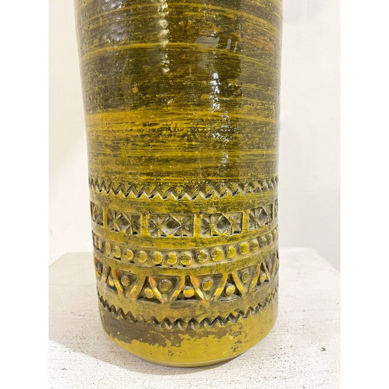 Image 1 of Lampe de bureau vintage Bitossi en céramique verte, Italie