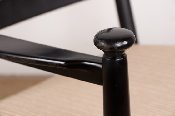 Image 1 of Un Fauteuil, Rocking Chair, En Teck Laqué Et Tissu Modèle 218 Par Thomas Harlev Pour Farstrup Savvaek 1960.