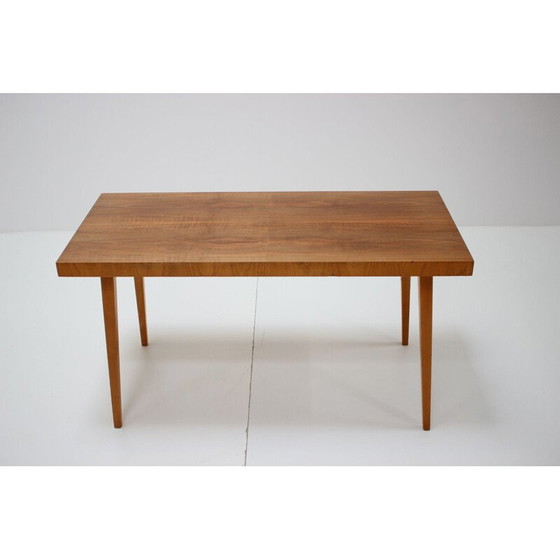 Image 1 of Table basse vintage en noyer, Tchécoslovaquie 1960