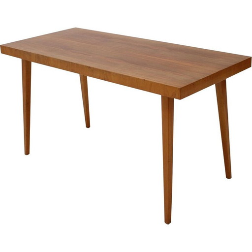 Table basse vintage en noyer, Tchécoslovaquie 1960