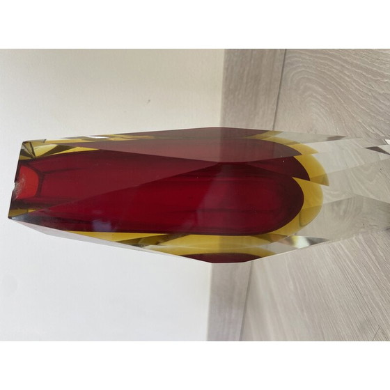Image 1 of Vase vintage Sommerso en verre de Murano par Flávio Poli pour Alessandro Mandruzzato