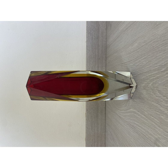 Image 1 of Vase vintage Sommerso en verre de Murano par Flávio Poli pour Alessandro Mandruzzato