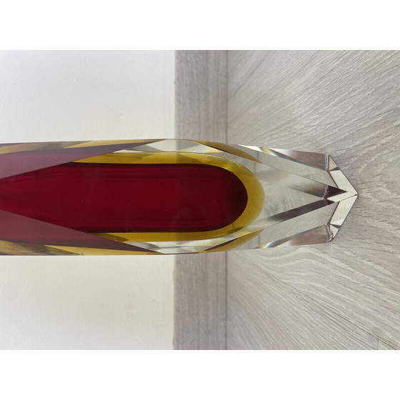 Image 1 of Vase vintage Sommerso en verre de Murano par Flávio Poli pour Alessandro Mandruzzato