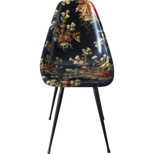 Chaise d'appoint vintage en fibre de verre par René-Jean Caillette 1950s