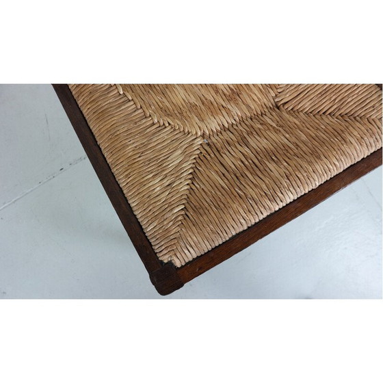 Image 1 of Ensemble de 4 chaises vintage en rotin et wengé par Martin Visser, Pays-Bas 1960