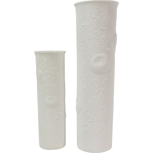 Paire de vases vintage en porcelaine de Kaiser, Allemagne années 1960