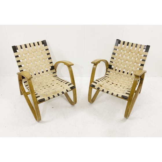 Image 1 of Paire de fauteuils vintage en bois courbé par Jan Vanek pour Up Závody, Tchécoslovaquie 1930
