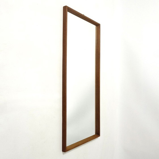Image 1 of Miroir scandinave en bois vintage, 1960