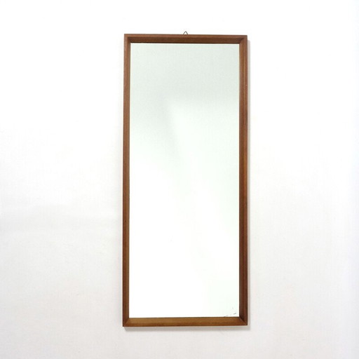 Miroir scandinave en bois vintage, 1960
