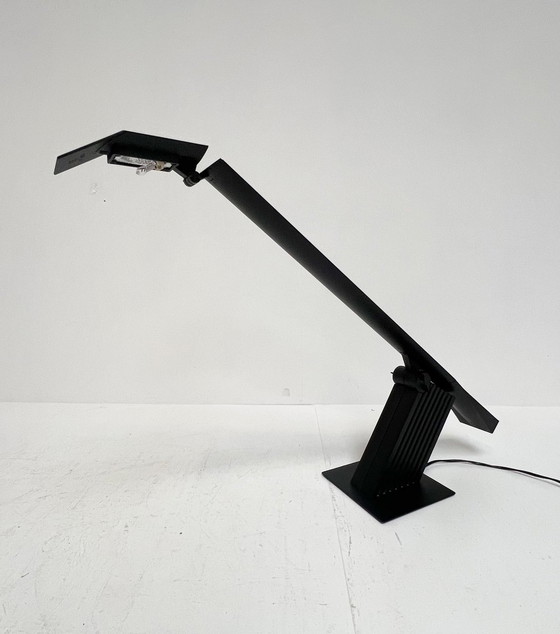 Image 1 of Lampe de bureau Condor noire par Hans Von Klier pour Bilumen, 1980's