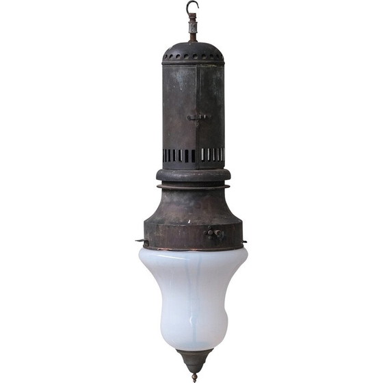 Image 1 of Lampe suspendue vintage en métal, France 1900