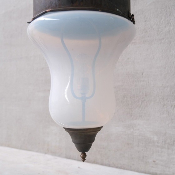 Image 1 of Lampe suspendue vintage en métal, France 1900