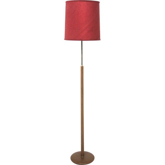 Image 1 of Lampadaire vintage en métal et vinyle, Suède 1950