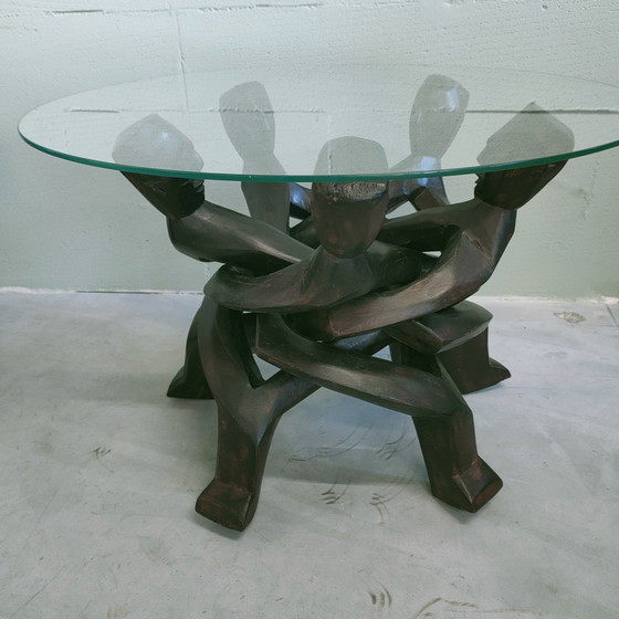 Image 1 of Table d'appoint vintage Table basse Art africain