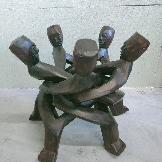 Image 1 of Table d'appoint vintage Table basse Art africain