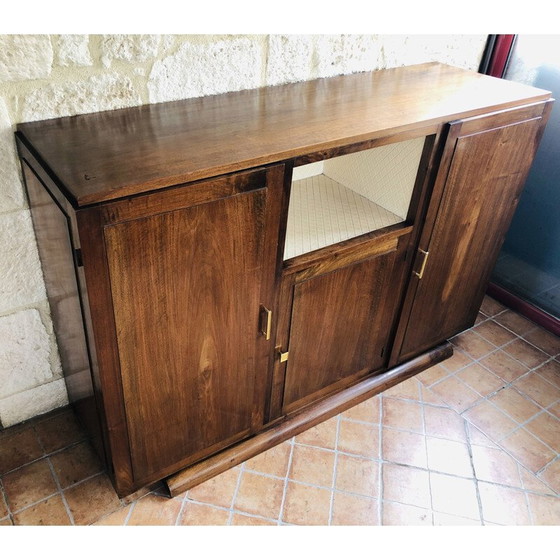 Image 1 of Buffet art déco vintage en noyer 1950