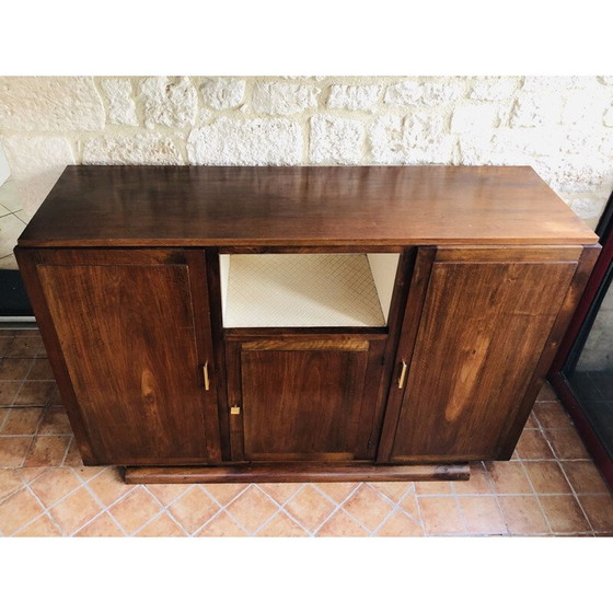 Image 1 of Buffet art déco vintage en noyer 1950