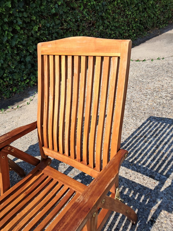 Image 1 of Chaises de plage en teck, pliantes