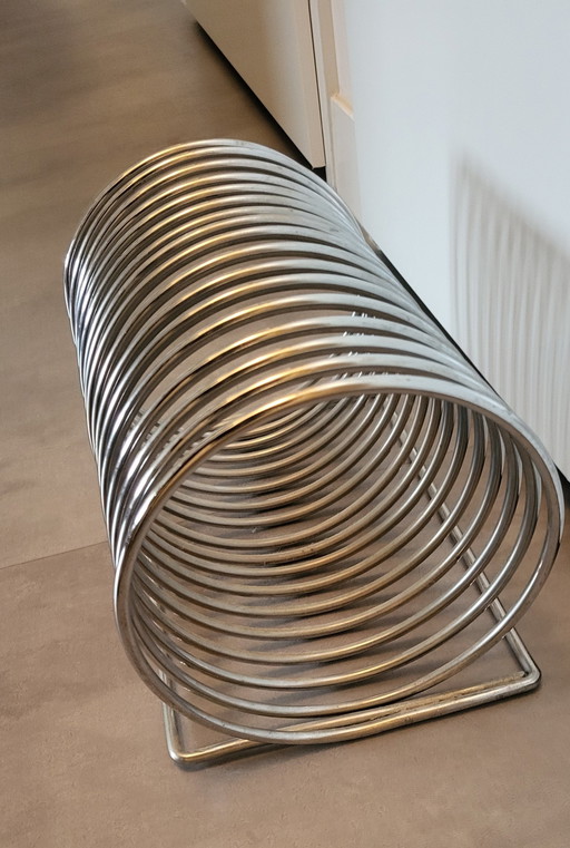 Porte-revues en spirale chromé 1990