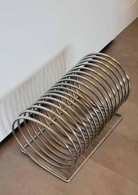 Image 1 of Porte-revues en spirale chromé 1990