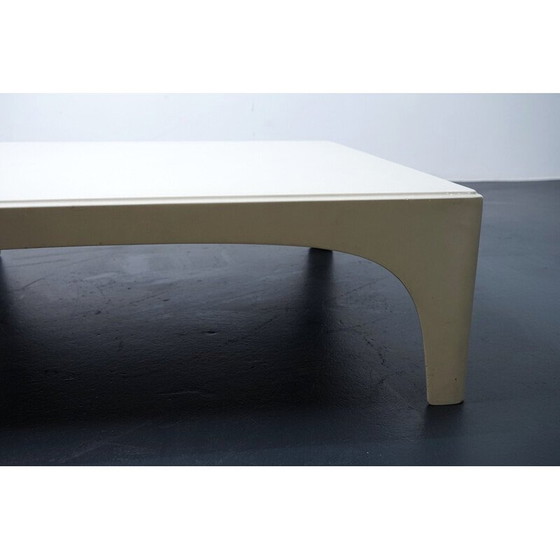 Image 1 of Table d'appoint vintage cubiste en fibre de verre blanche, Allemagne 1970