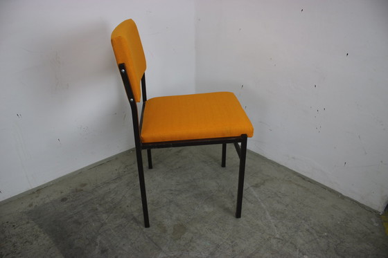 Image 1 of 6X L&C Arnold Tube d'acier Chaises Vintage Set Chaise Orange Nouveau revêtement 60S
