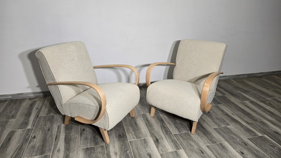 Image 1 of Fauteuils de Jindrich Halabala, années 1940, ensemble de 2