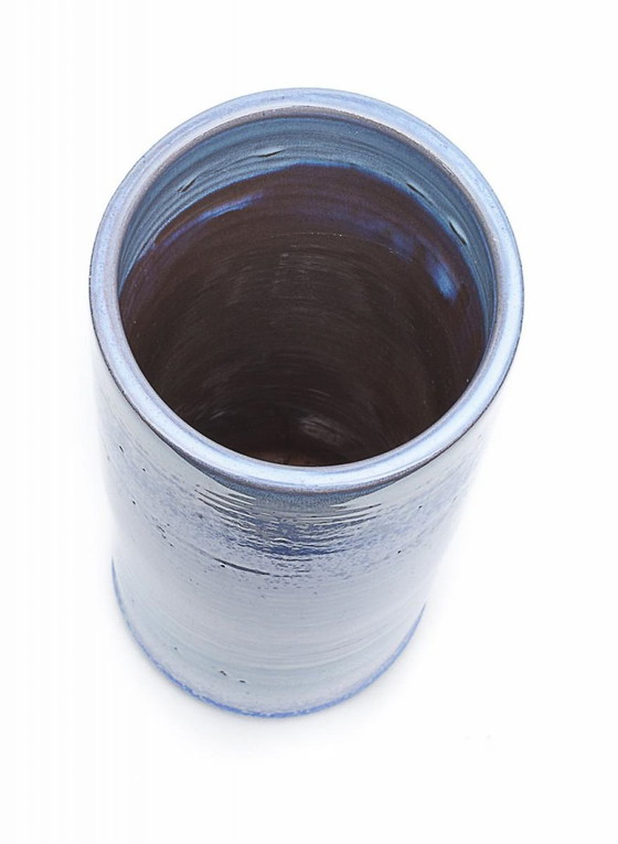 Image 1 of Vase Bleu Émaillé