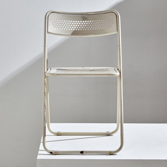 Image 1 of Chaise pliante en métal blanc, 1980