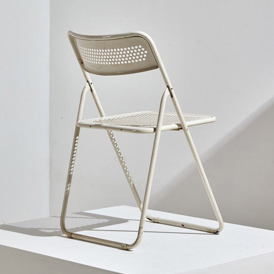 Image 1 of Chaise pliante en métal blanc, 1980