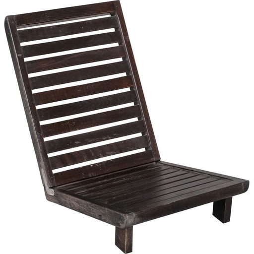 Chaise longue Alpine basse vintage, France 1960